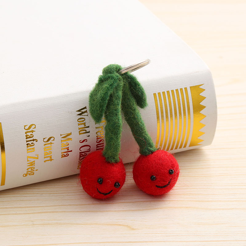 水果手工羊毛毡挂件立体玩偶挂饰创意包包挂饰可爱挂件源头厂家详情10