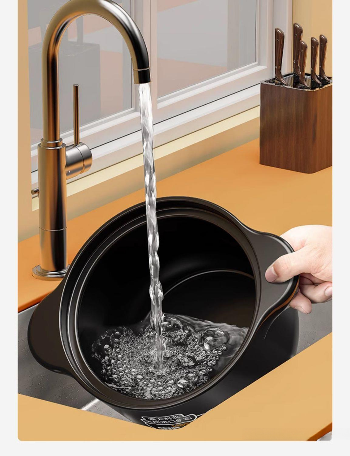 New type of clay pot stew pot gas high-temperature resistant ceramic soup pot flat bottom dry-burning non-cracking gas stove 煲仔饭 soup pot pic 6
