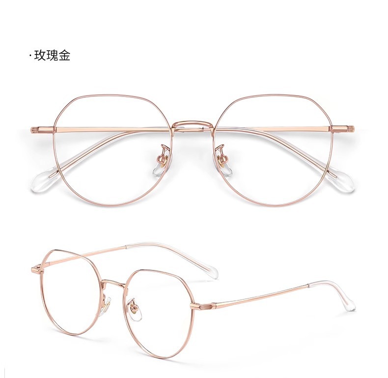 Gold thread ultra-light pure titanium eyeglass frame oval frame 123244 Danyang professional eyeglass fitting, myopia eyeglass frame for women without makeup pic 22