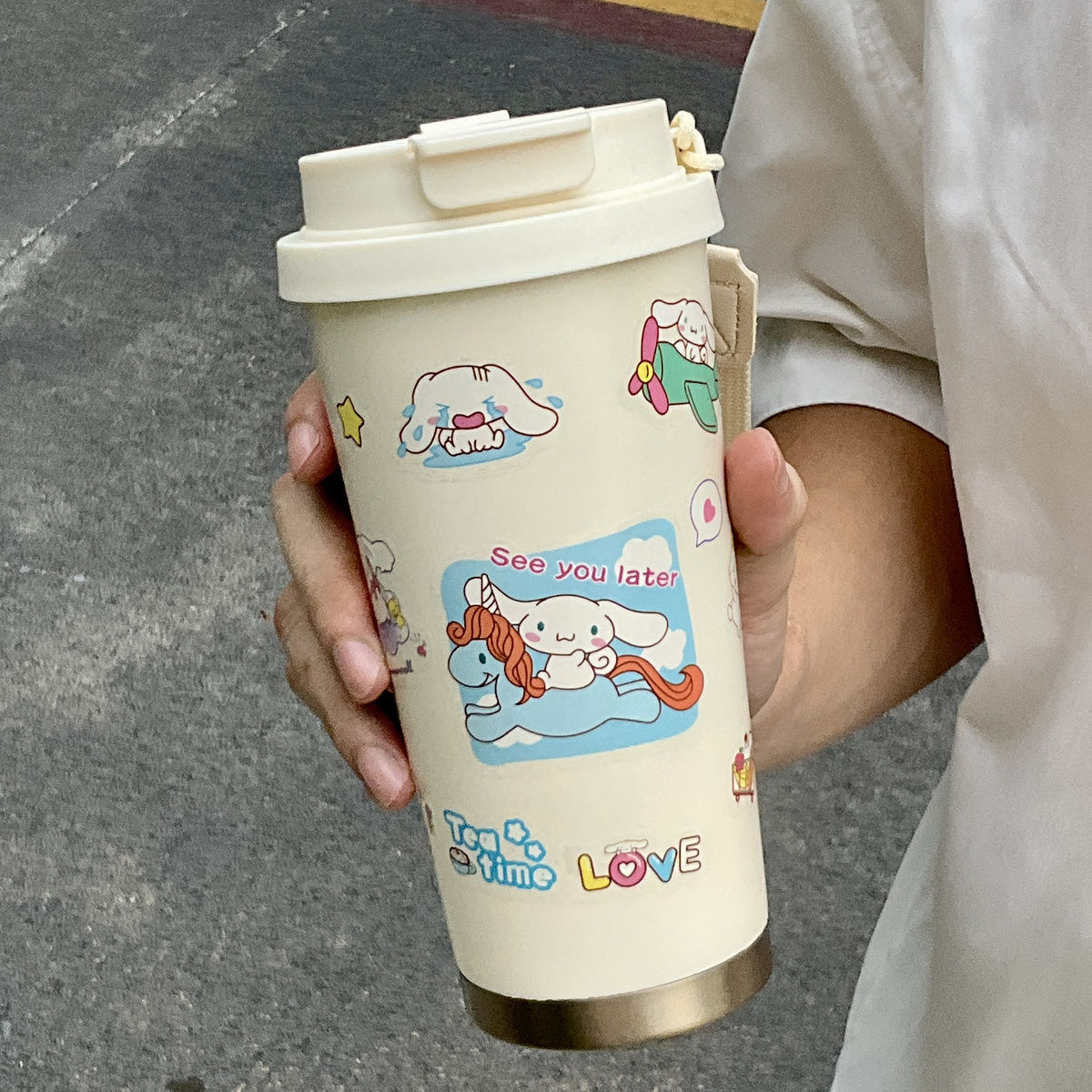 316不锈钢保温杯韩系高颜值卡通kt吸管咖啡杯大容量双饮水杯跨境详情18