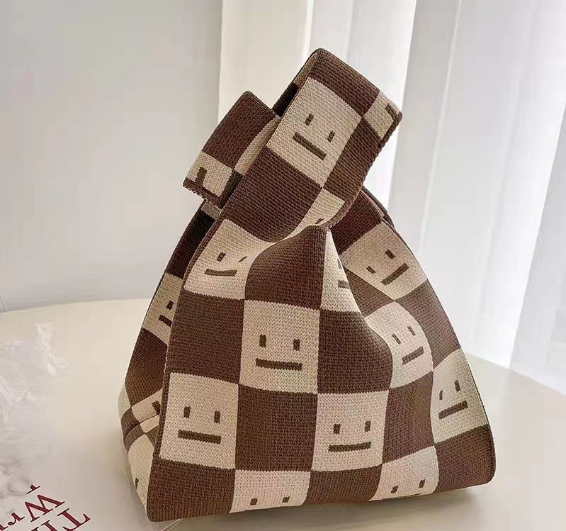 女士针织包多巴胺小包包手机包托特包针织包时尚卡通针织手提袋详情18