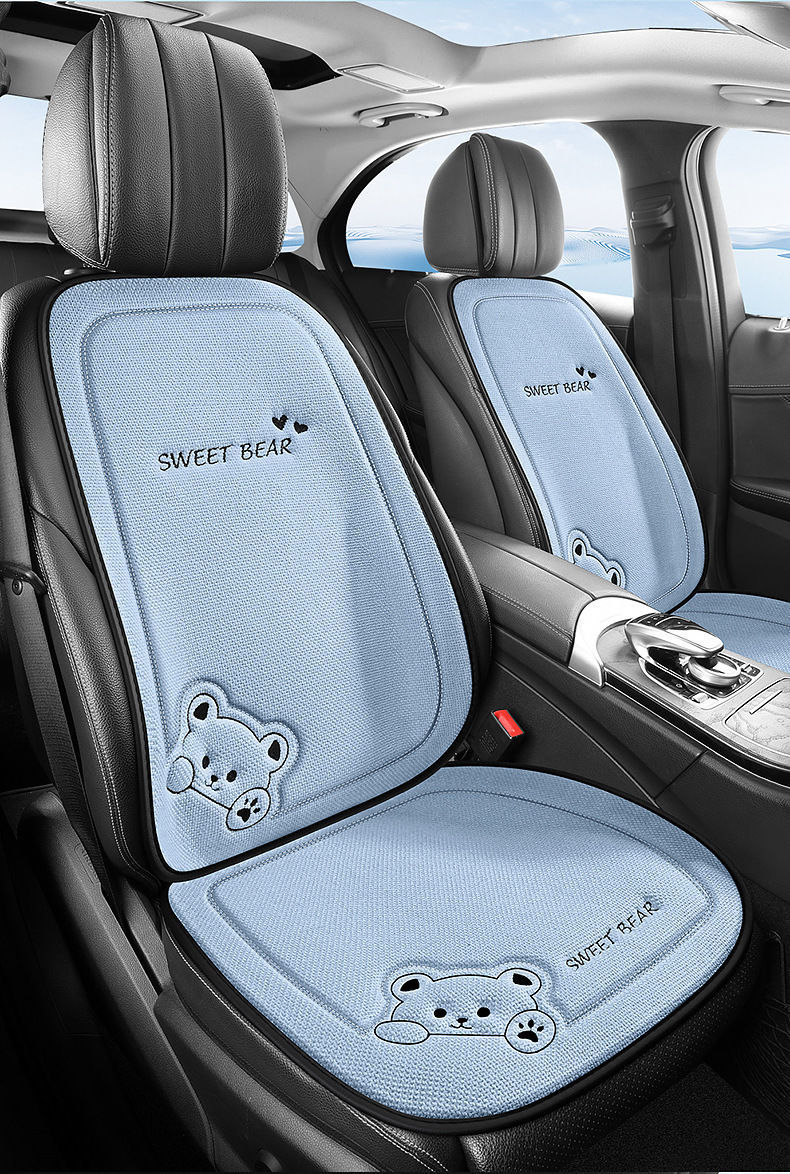 座椅垫座垫亚麻单片座椅套后排驾驶车坐垫四季通用卡通车内汽女士详情35