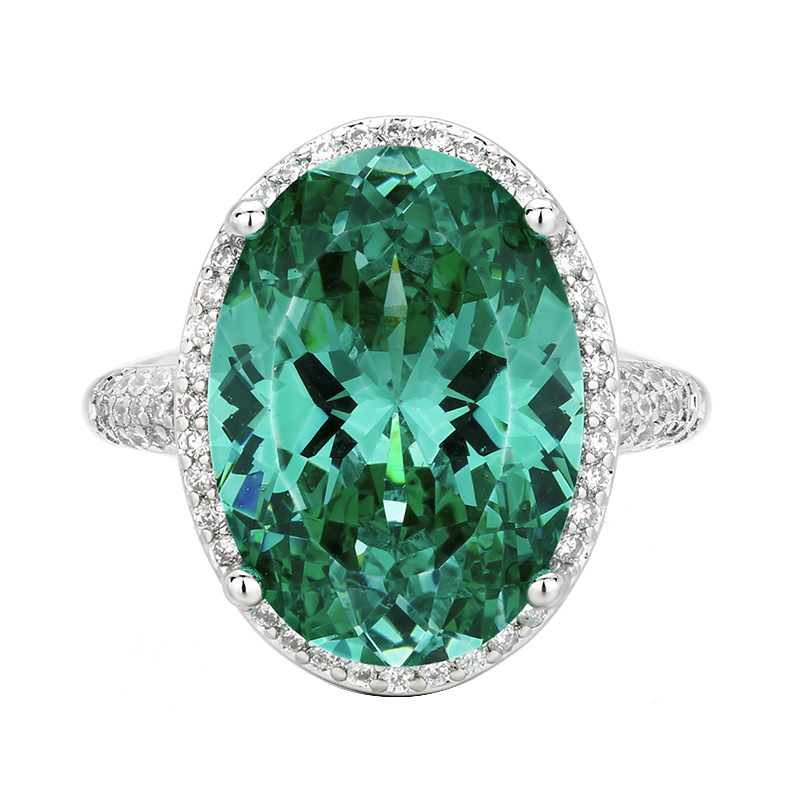 2025庄生生珠宝仿真鸟巢切帕拉绿首饰时尚轻奢套装15*20-13*18详情11