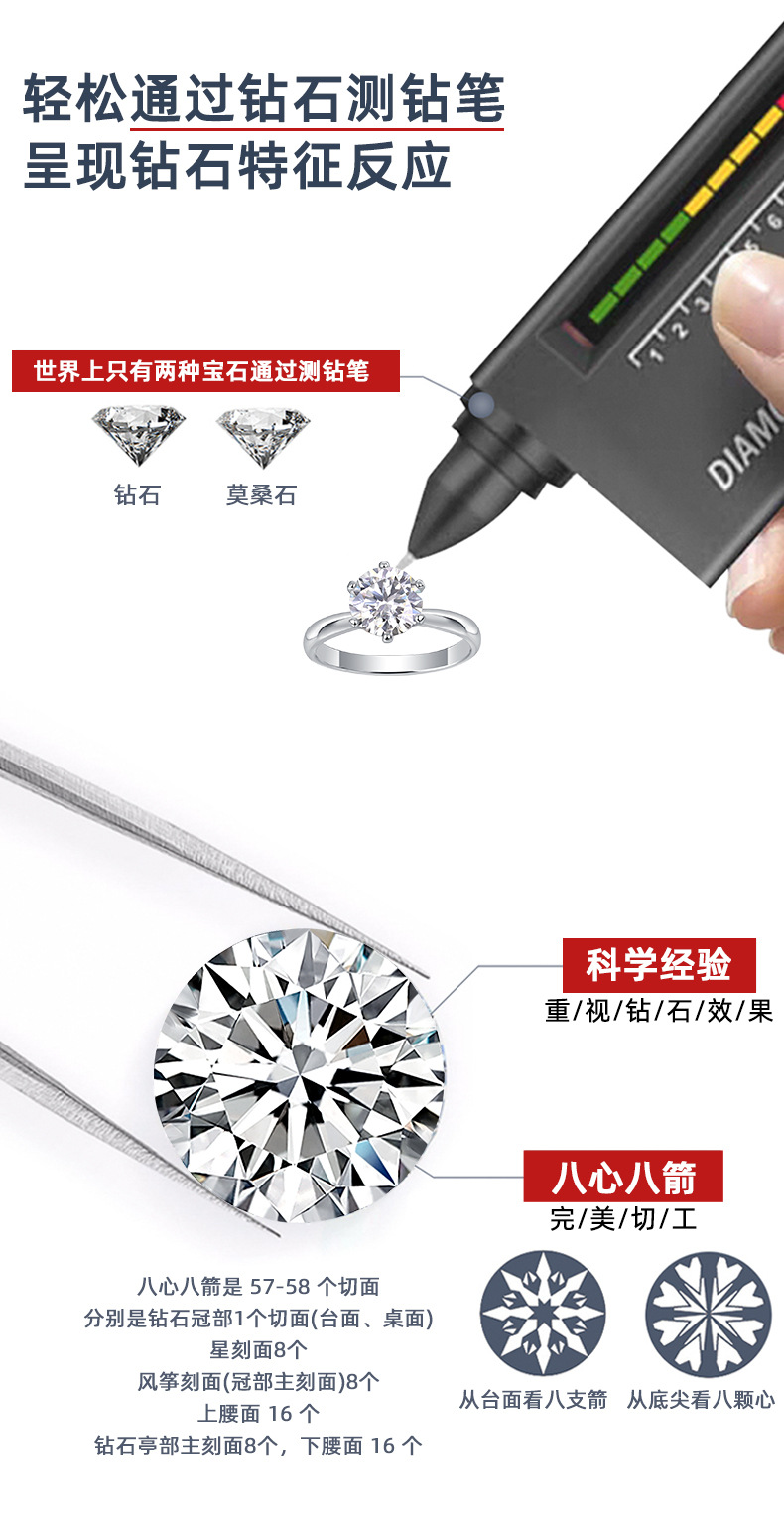 S925银镀18k金网球链欧美风新款古巴链跨境一件代发莫桑石手链详情26