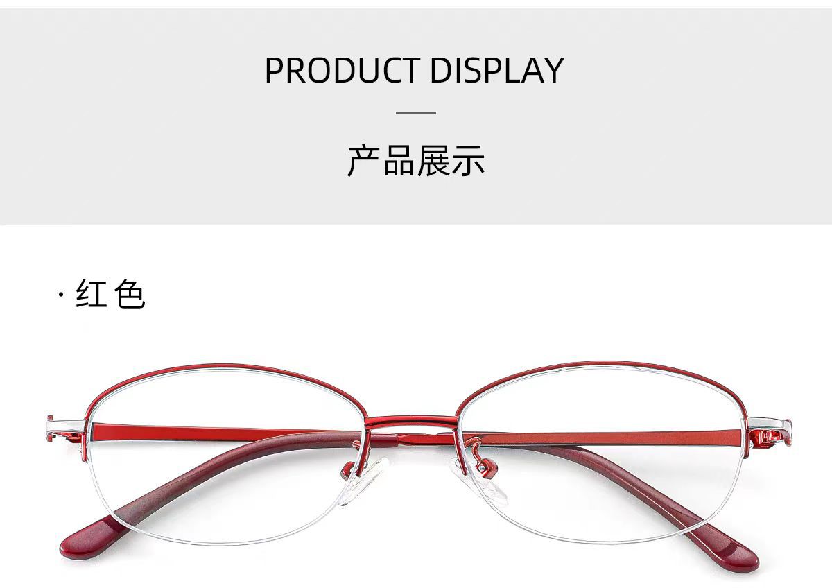 The new semi-framed anti-blue light reading glasses for women are elegant and youthful. They are high-definition and eye-protecting reading glasses for the elderly pic 25