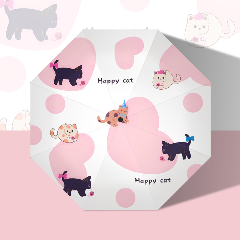 全自动卡通雨伞女可爱晴雨两用太阳伞防晒防紫外线遮阳伞定制logo详情28