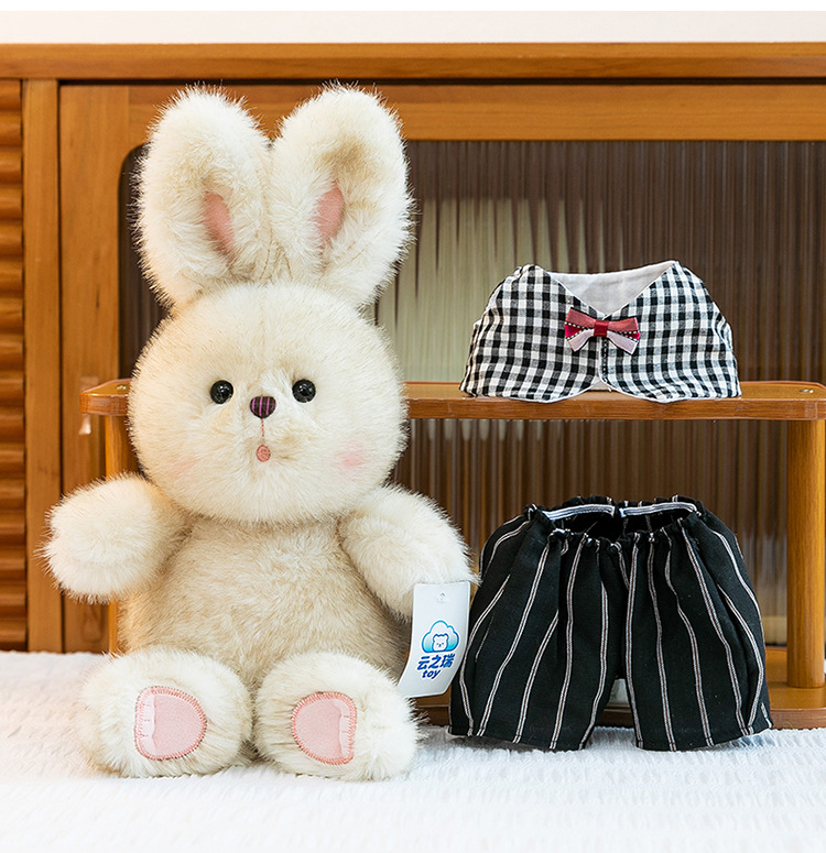 A pair of cute couple rabbit dolls, little white rabbit plush toys, bedpress dolls, wedding gift ornaments pic 15