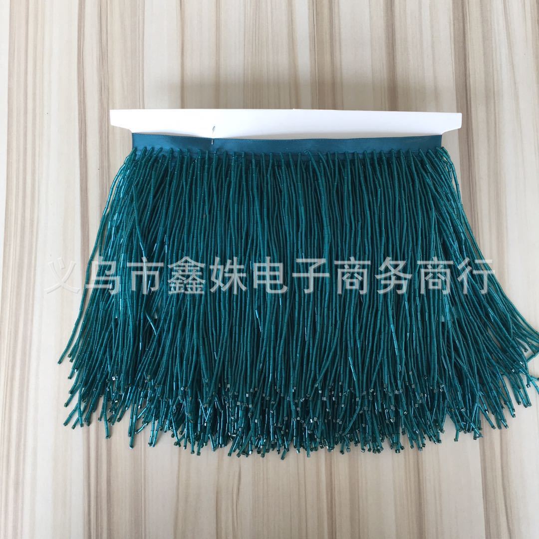 15cm golden tube bead tassels, fashionable handcrafted wedding dress, evening gown and dance dress tassels pic 4