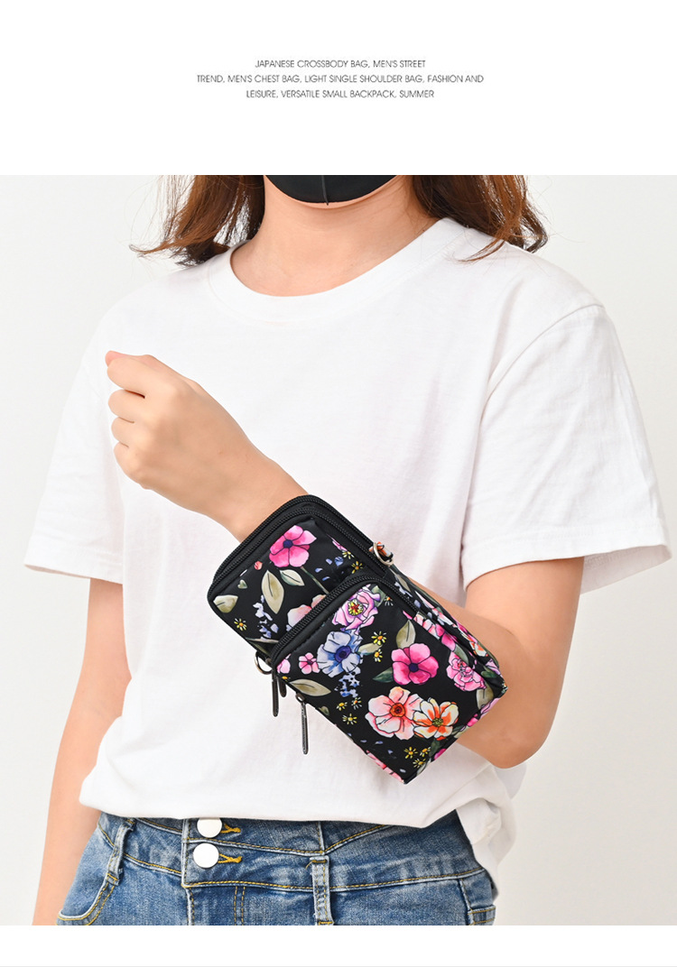 中年妈妈手机包手腕斜挎迷你小包包夏天百搭帆布包竖款零钱包便携详情27