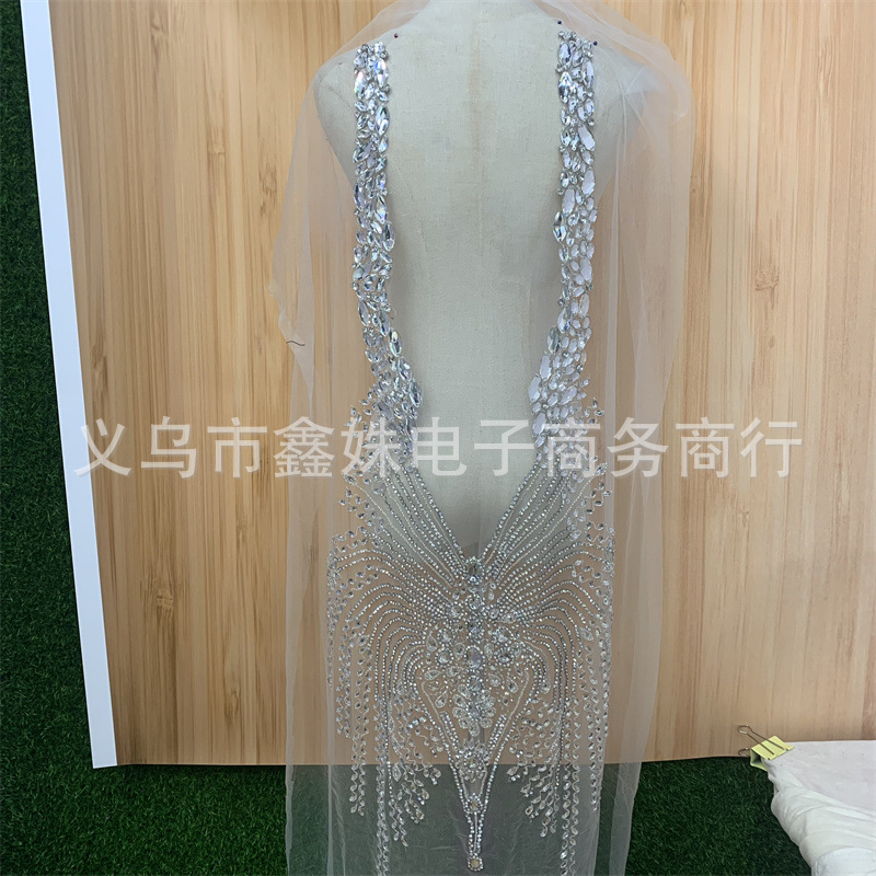 重工手工水钻贴花婚纱礼服服装辅料配件详情7