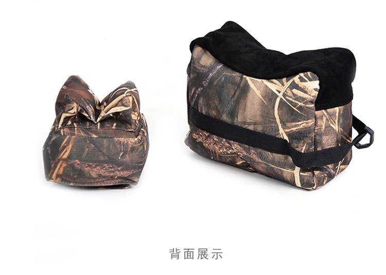 跨境爆款户外牛皮枪垫迷彩包战术沙包支撑包军迷包射击固定批发详情5