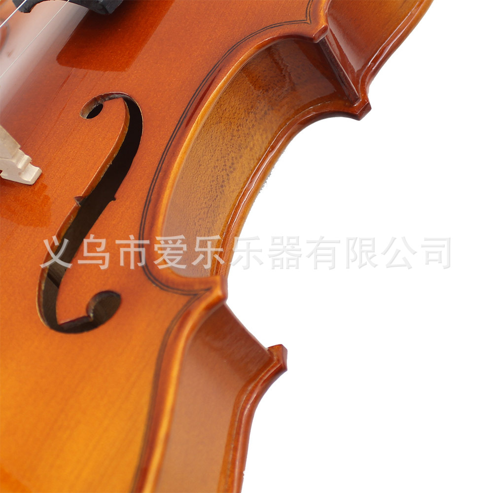 4/4 Solid wood violin natural color playing violin set for children, adults and beginners pic 18