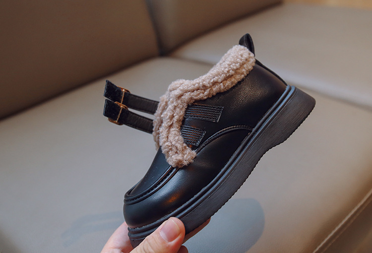 女童棉鞋加绒英伦风公主鞋2024秋冬新款保暖加厚软底小女孩豆豆鞋详情24