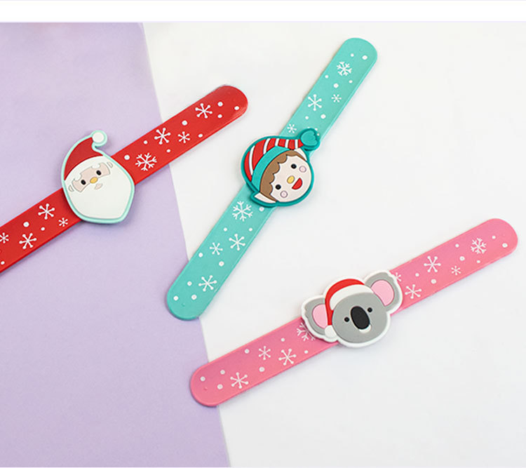 Dibujos animados de silicona pom ring niños clap pulsera lindo unicornio dinosaurio comercio exterior stock pulsera creativo pic 8