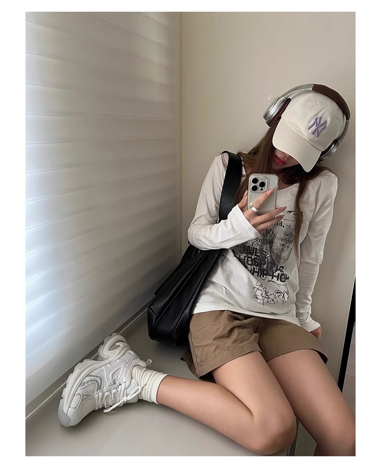 7.5cm增高哦~之可厚底增高老爹鞋女2025春季新款网面透气休闲鞋详情25