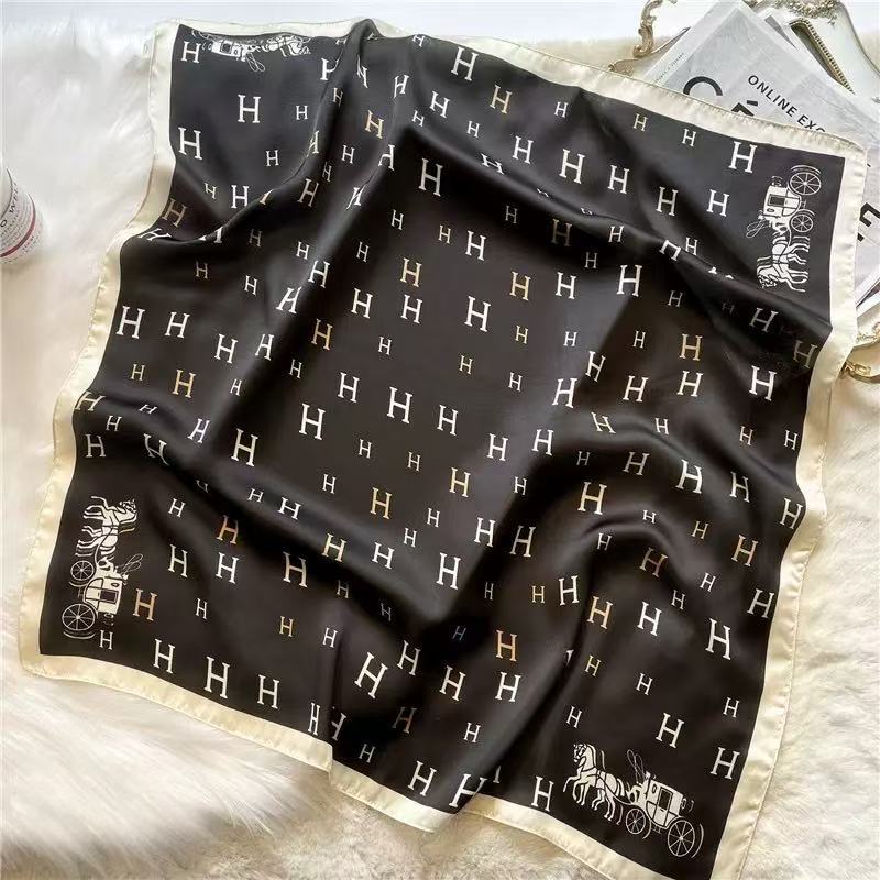 韩版70x70方巾女夏季百搭小领巾ins风装饰时尚丝巾服装配饰详情1