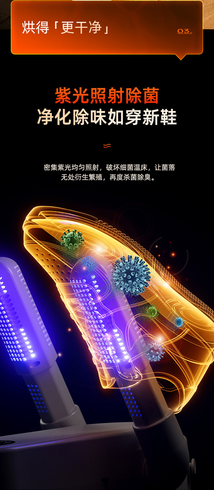 跨境智能干鞋器烘鞋器鞋子除臭烘鞋机折叠烤鞋器鞋袜子定时烘干机详情11