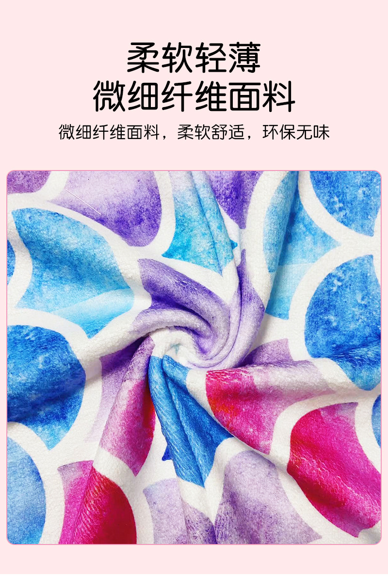 跨境亚马逊欧美印花干发帽超强吸水速干超细纤维包头巾干发巾浴帽详情2