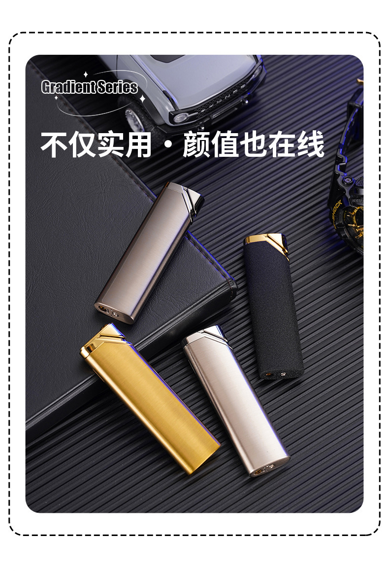 New XF4201 long portable direct-flush inflatable lighter factory direct sales, high-quality windproof lighter wholesale pic 4