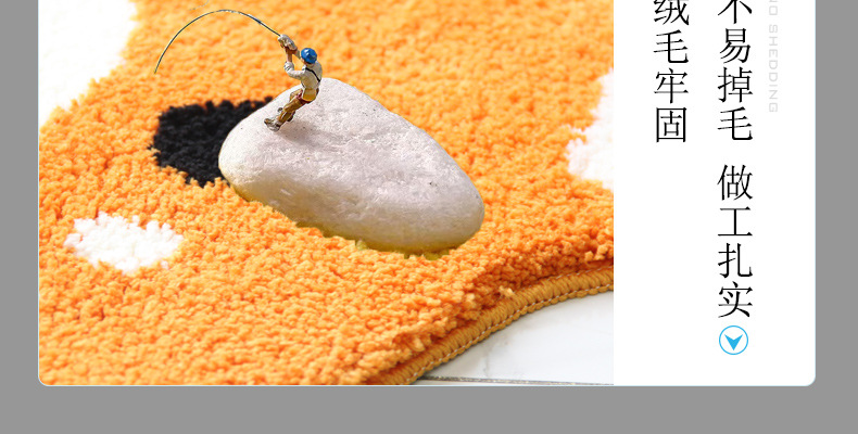 Bathroom absorbent MATS, floor MATS, cartoon flocked floor MATS, bathroom anti-slip floor MATS, home carpets, door MATS - one-piece consignment pic 6