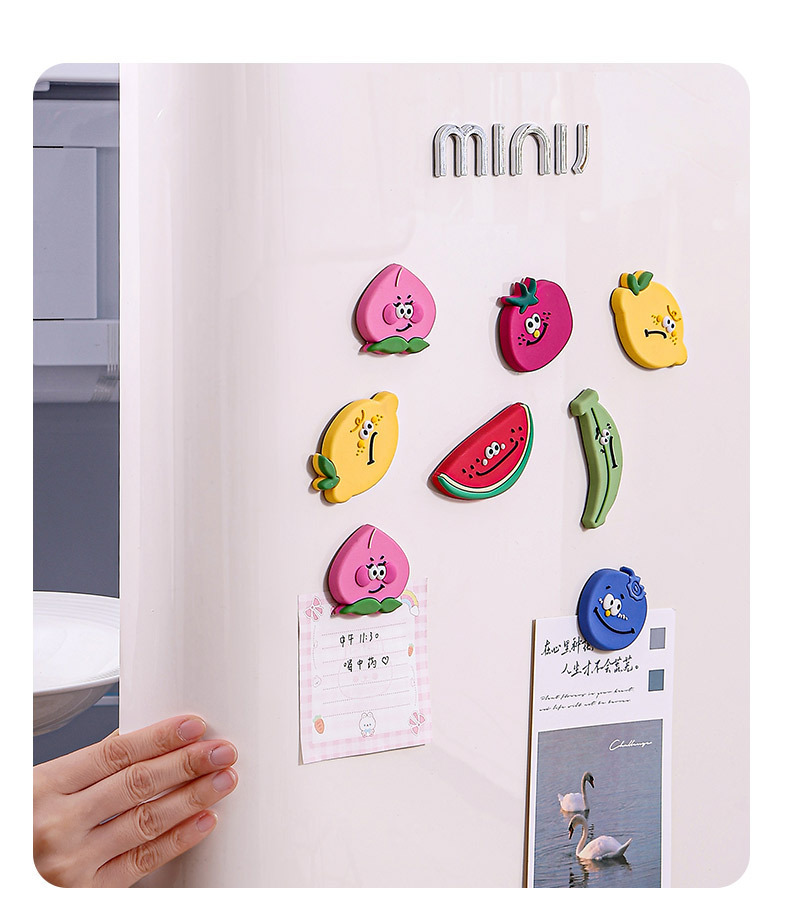 严选水果冰箱贴食物混款定制装饰磁吸贴软胶强磁3D立体DIY卡通贴详情9