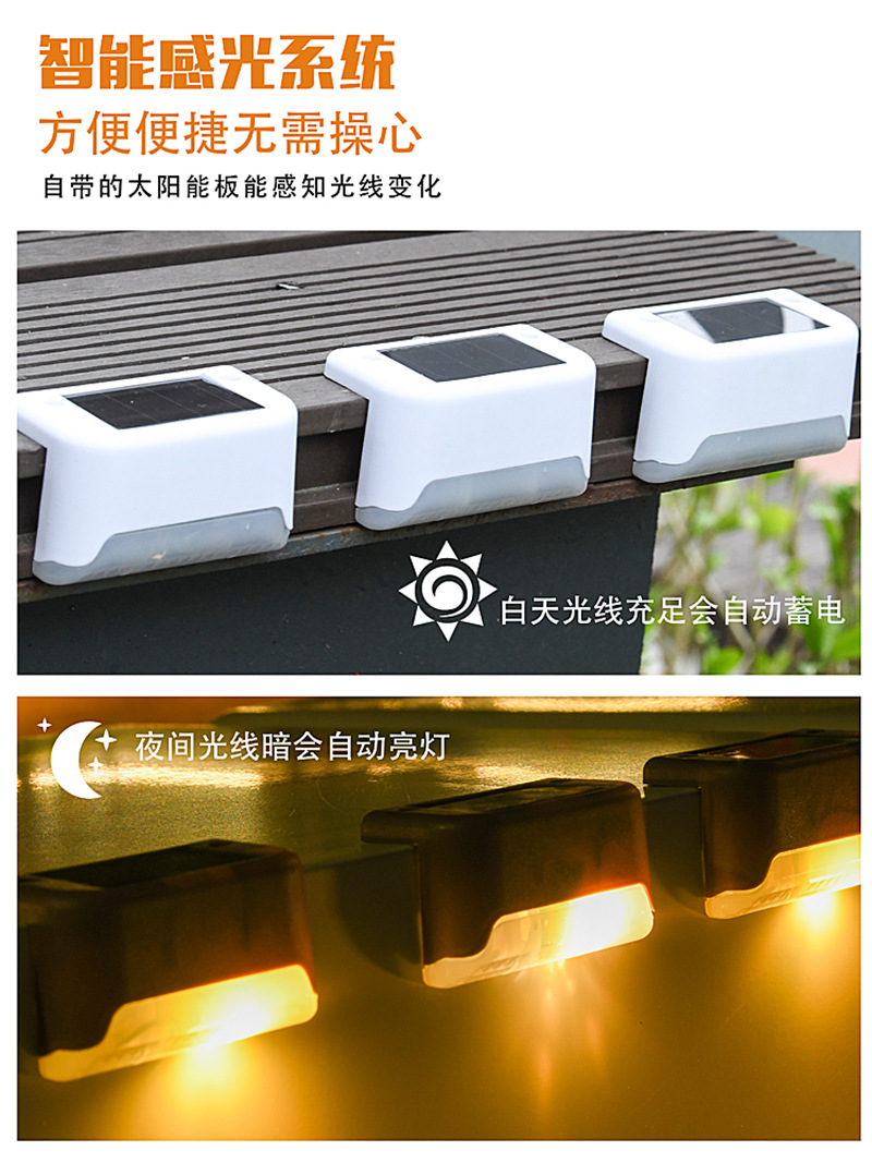 Solar lamps, step lamps, fence lamps, railing lamps, staircase lamps, outdoor LED step lamps, courtyard decorative wall lamps pic 6
