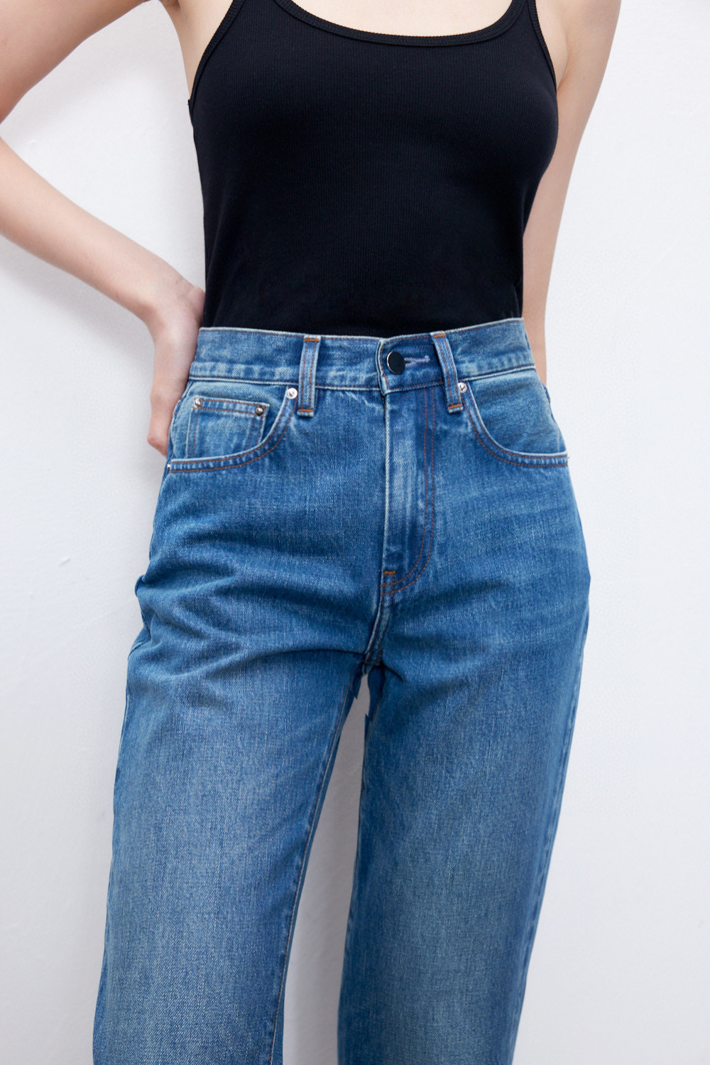 【UpperClass Series 】OriginalTwisted Classic Twisted Stitch jeans for mid-to-high-waisted women pic 21