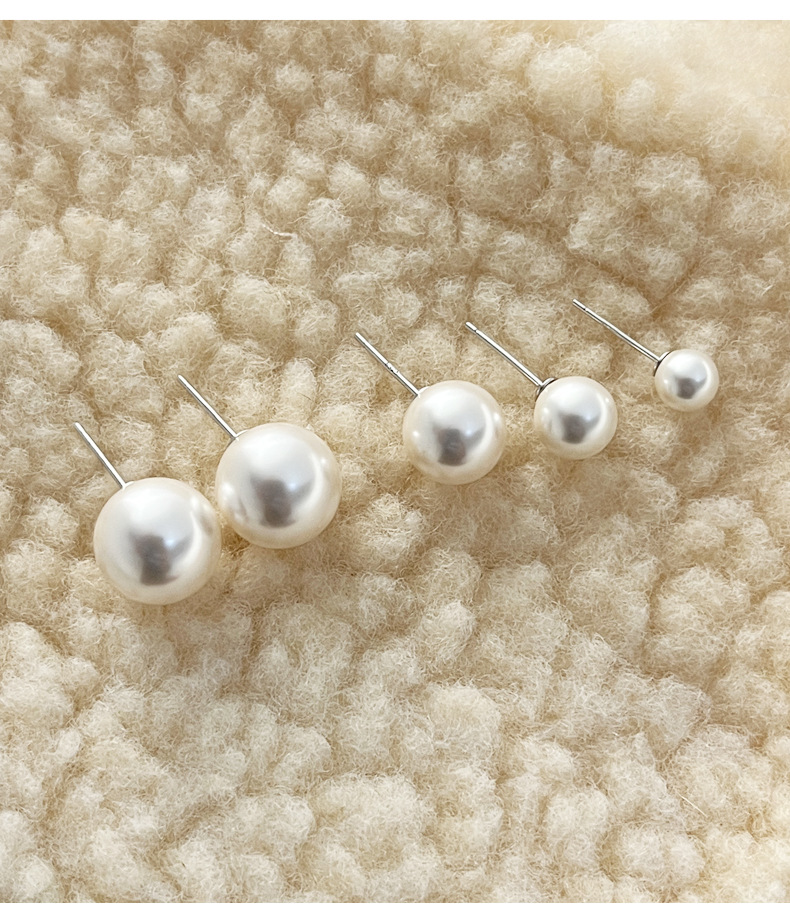 Swarovski pearl Stud earrings s925 sterling silver domestic crystal bead earrings are selling well, the same style as celebrities and versatile for women E8691 pic 12