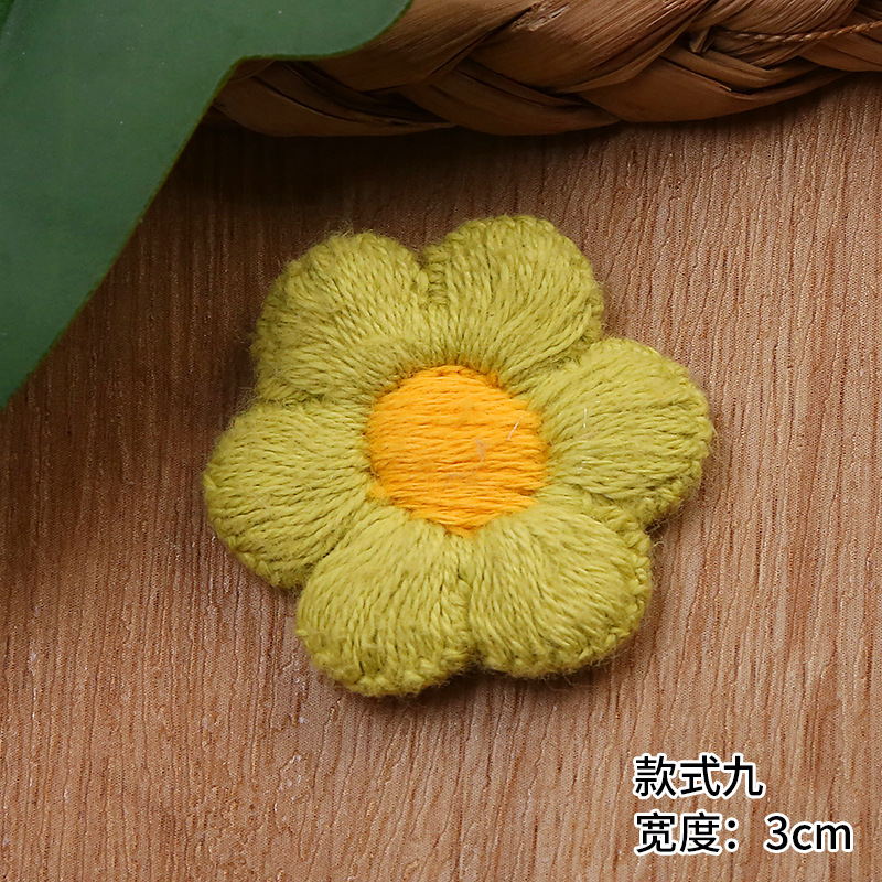 Multicolored knitted flower yarn with colorful lace, 3-centimeter-wide clothing accessories manufacturer for sale pic 13