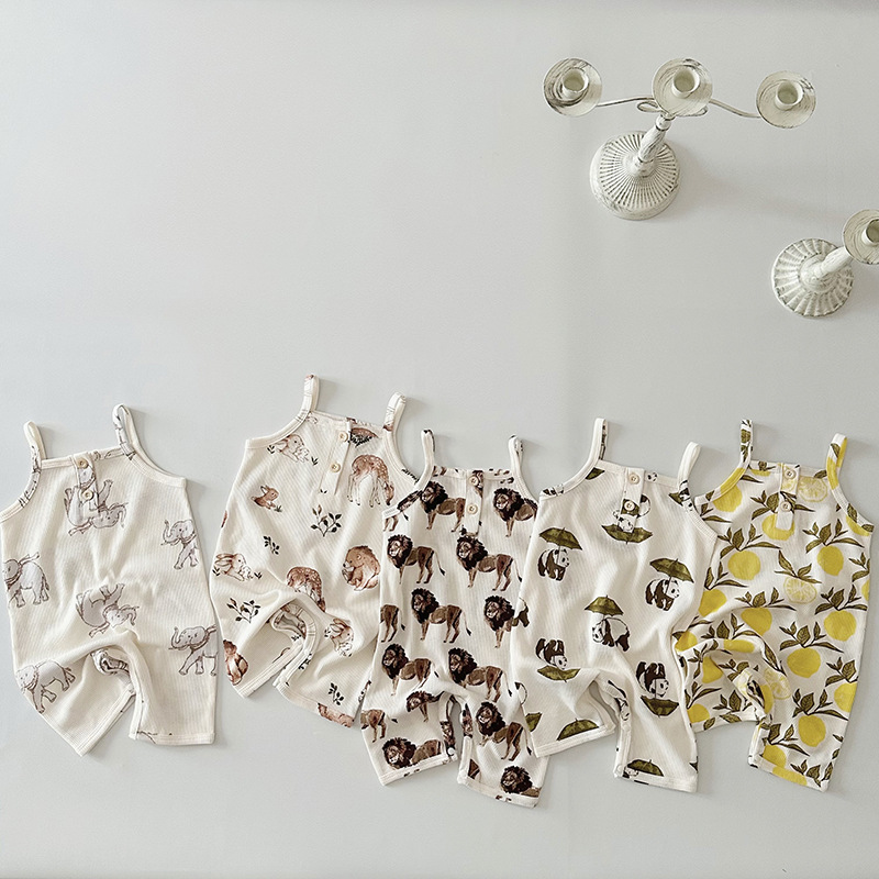 2025夏款婴儿衣服ins婴儿连体衣a类宝宝吊带哈衣爬服详情7