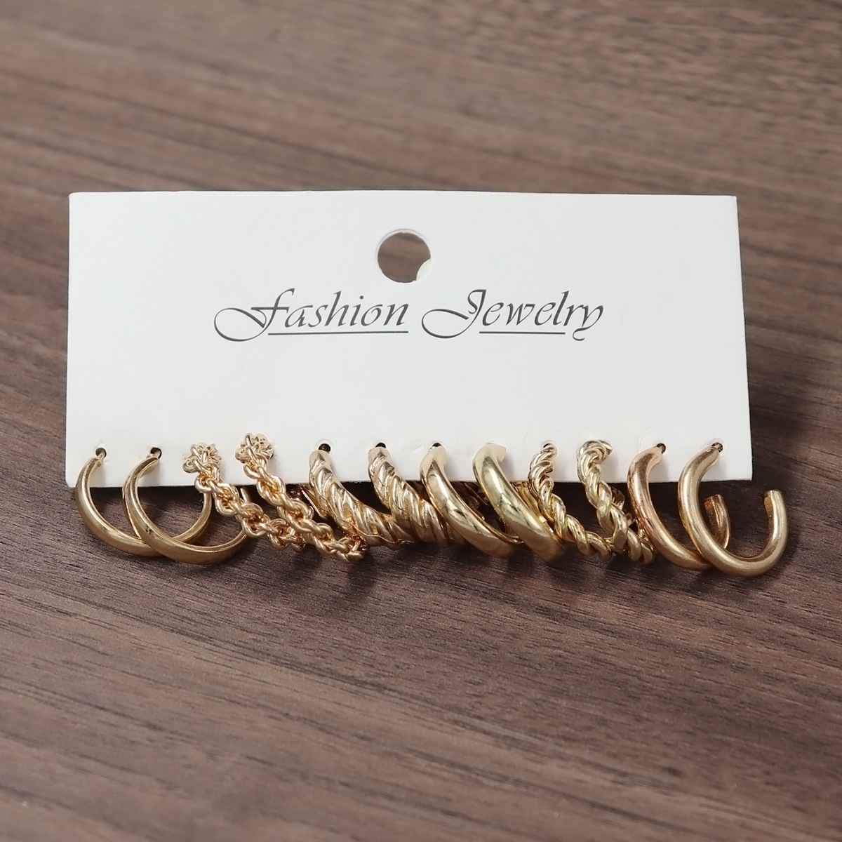 欧美跨境热卖新款简约个性ins风耳环套装气质百搭卡装耳饰批发详情3