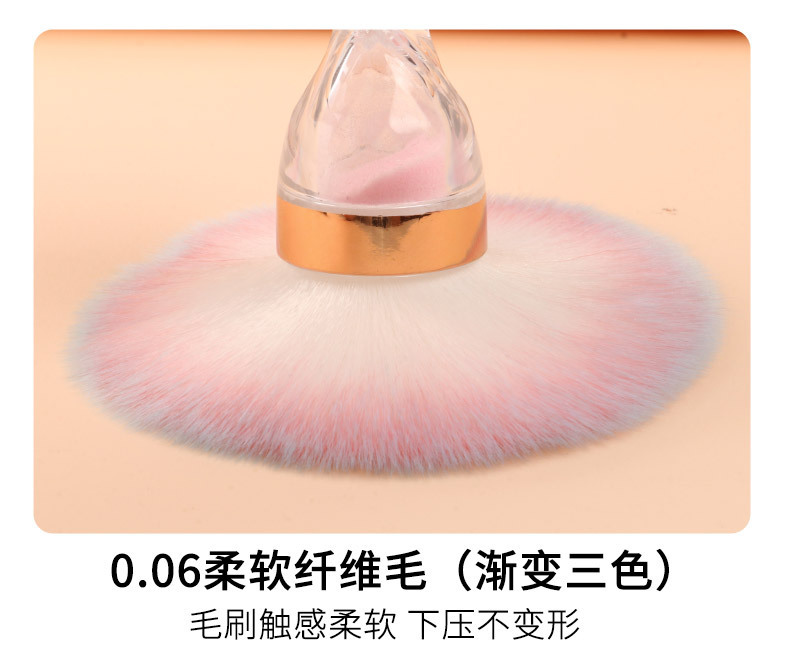 New hourglass nail art dust brush in stock, mushroom head makeup brush, soft loose powder blush brush, beauty tools wholesale pic 10