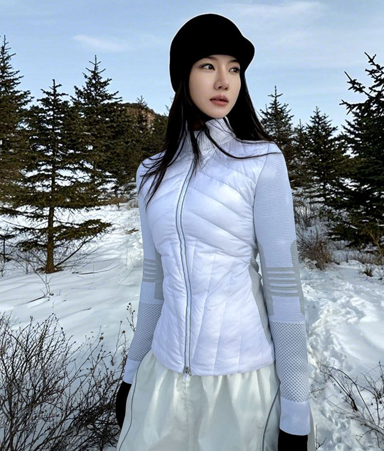 Knitted 90 goose down jacket, light and slimming, outdoor sports down jacket, fashionable, casual, figure-hugging and lightweight down jacket pic 8