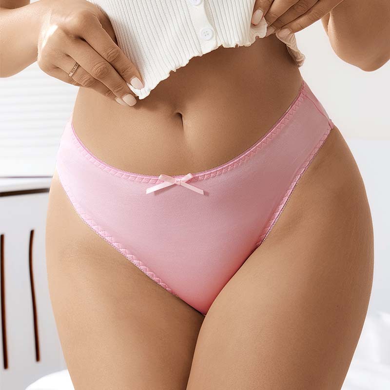 YANNI2024 Summer New Style European and American large-sized solid color underwear for women, comfortable, antibacterial, pure cotton crotch triangle pants, comfortable, soft, sexy and breathable underwear for women, factory wholesale pic 4