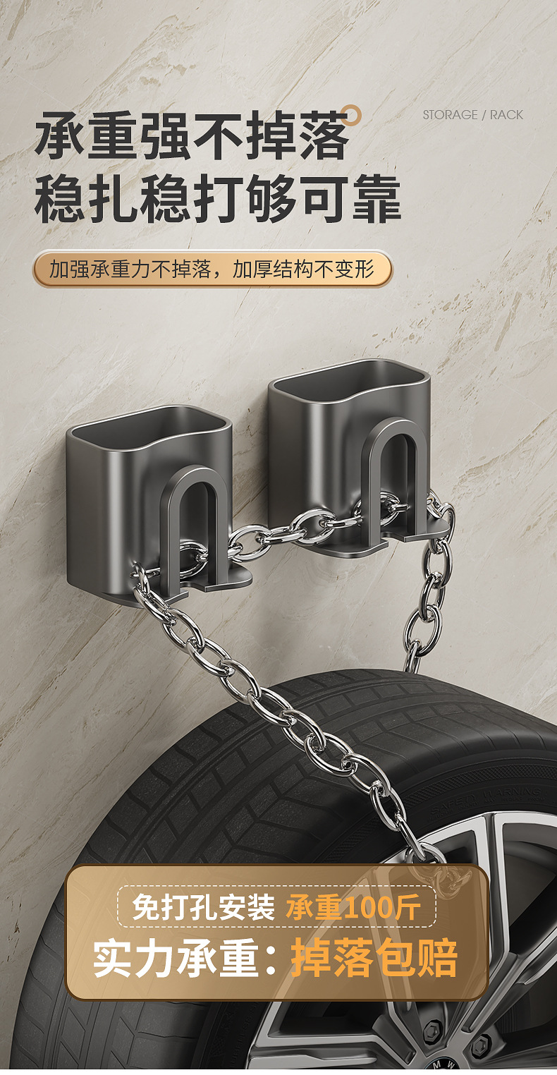 浴室牙刷架收纳盒卫生间免打孔牙膏刷牙杯架太空铝电动牙刷架批发详情11