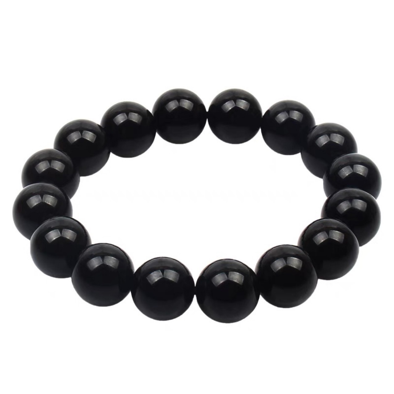 【可出证书】天然乌金黑曜石手链男女款手串礼物详情4