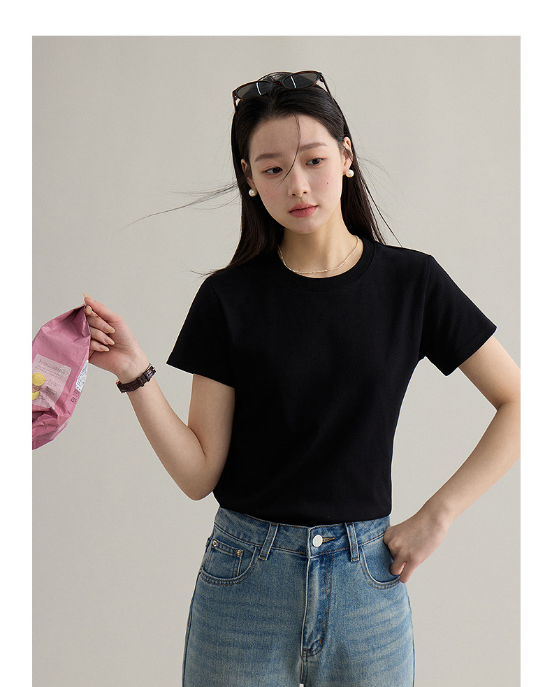 【 Blockbuster B: Super Comfortable Double-collar T-shirt with Upgraded Fabric 】 Spring short-sleeved T-shirt pic 20