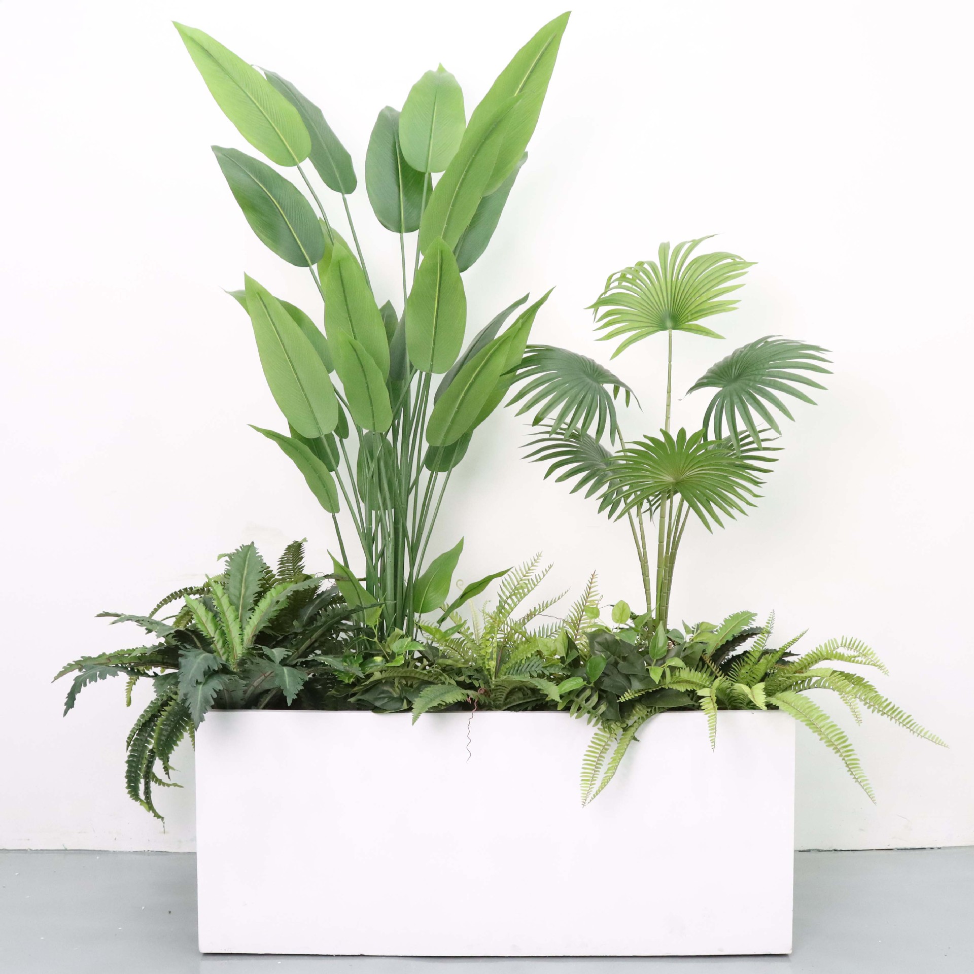 Artificial green plants, potted plants, artificial trees, landscape Spaces, plant landscaping, indoor staircase, corner decoration and matching pic 4
