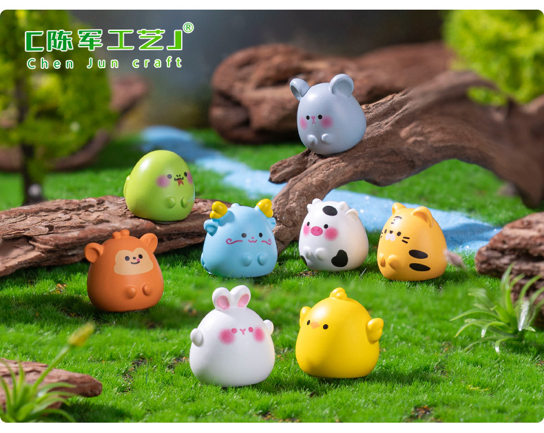 Micro-landscape creative, cute, 12 zodiac cute diy decorative items, blind bag accessories, car-mounted desktop small ornaments pic 40