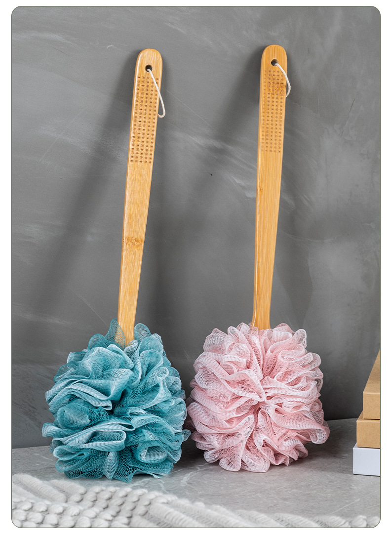 搓澡洗澡刷子后背搓背搓泥不求人软毛长柄沐浴刷子身体搓澡巾清洁详情16