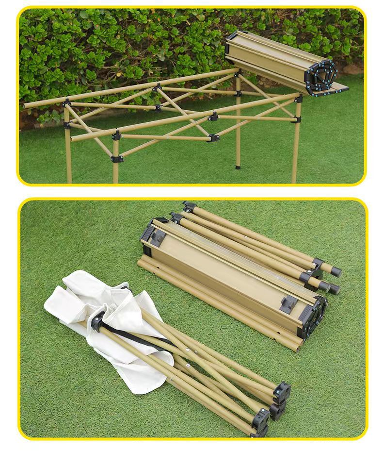 Wholesale outdoor folding tables, metal egg roll tables, portable camping picnic tables, street vending tables, camping barbecue, self-driving Tours pic 2