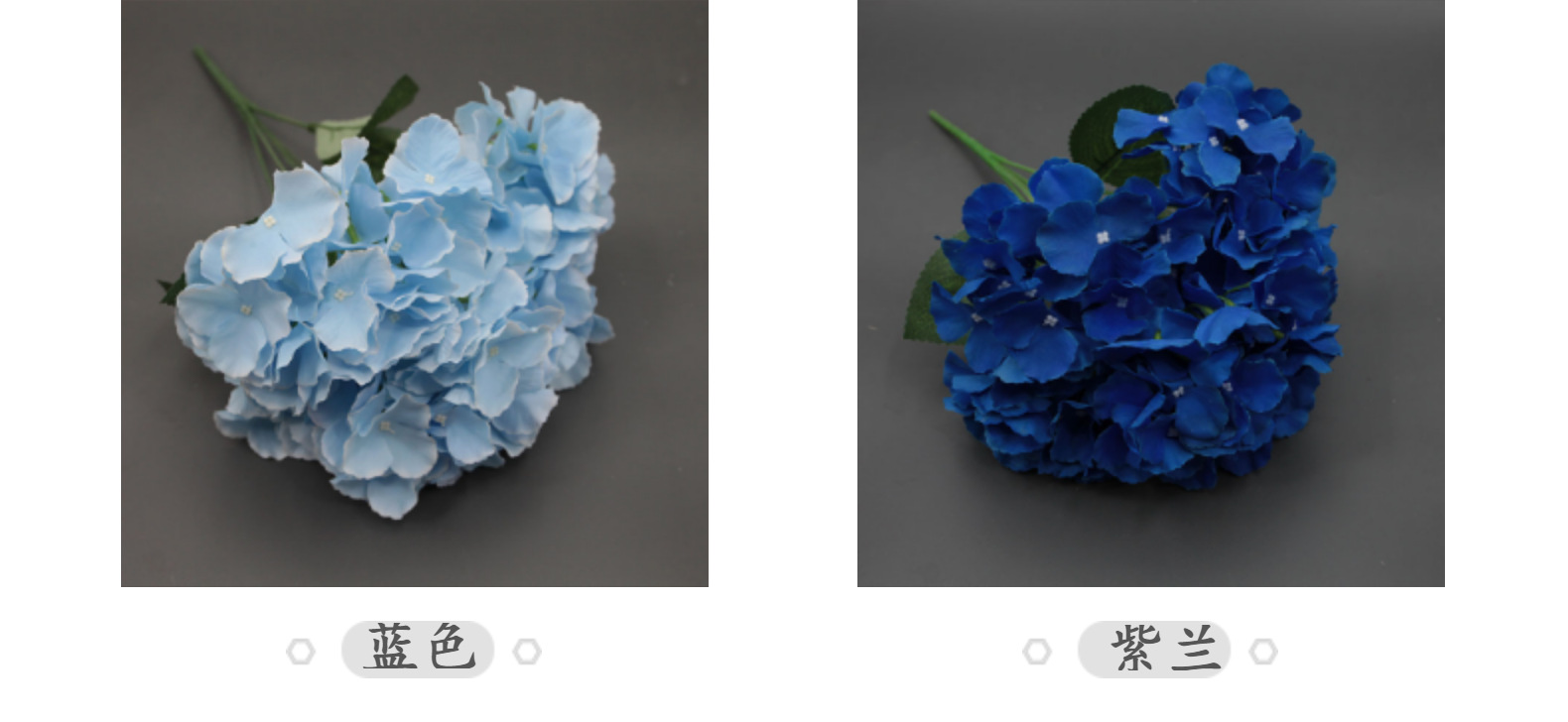 仿真5叉绣球花束婚庆酒店布置婚礼拍摄道具玫红色仿真花假花批发详情17