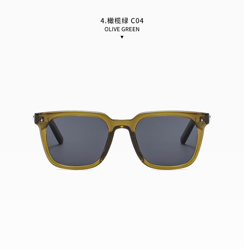 2025 new square-framed sunglasses, UV-blocking sunglasses, street style fashion and internet-famous glasses pic 17
