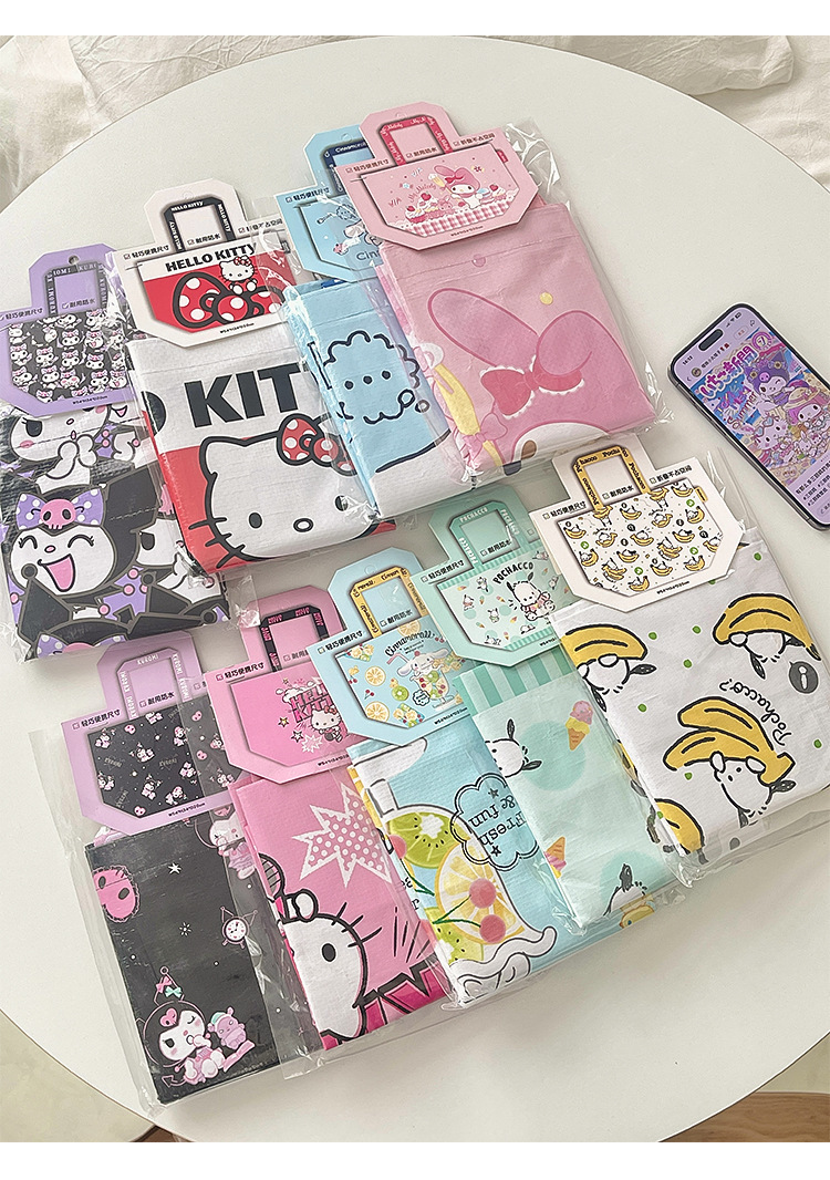 三丽鸥正版授权编制袋凯蒂猫可爱库洛米折叠便携购物袋手提单肩包详情4