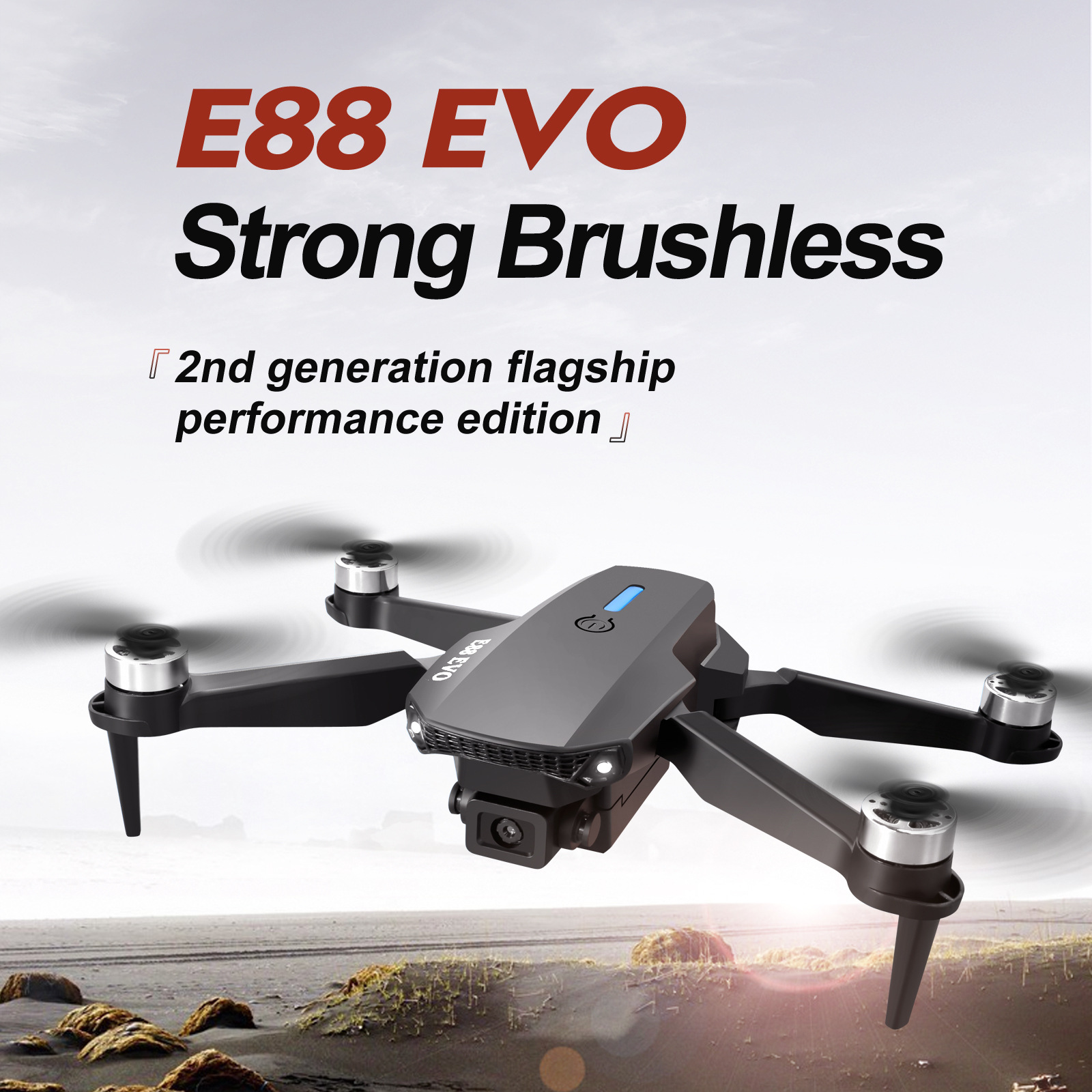 Cross-border E88 unmanned aerial vehicle, brushless motor, GPS, high-definition aerial photography, folding fuselage, optical flow, fixed height, obstacle avoidance, remote control aircraft pic 22