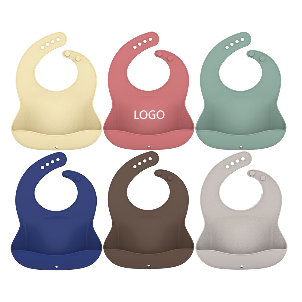 Infant and toddler bibs, silicone saliva pouches, anti-dirt baby bibs, easy-to-clean silicone rice pouches, saliva wipes in stock wholesale pic 2