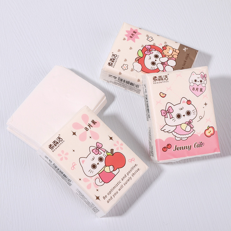 便携式卡通九连包手帕纸 小包三层纸卫生纸抽纸 家用学生出门必备纸巾详情24