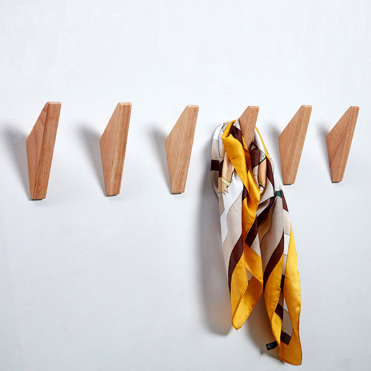 Modern-style creative Japanese wooden hooks, coat hooks, wall hooks, coat and hat hooks, scarf hooks, towel hooks, and headphone hooks pic 6