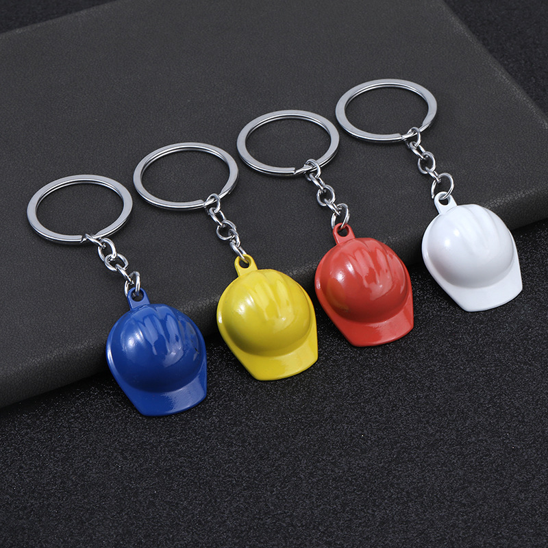 Cross-border best-selling safety helmets, keychains, creative and practical helmets, and new, unique and special department store promotional small gifts pic 2
