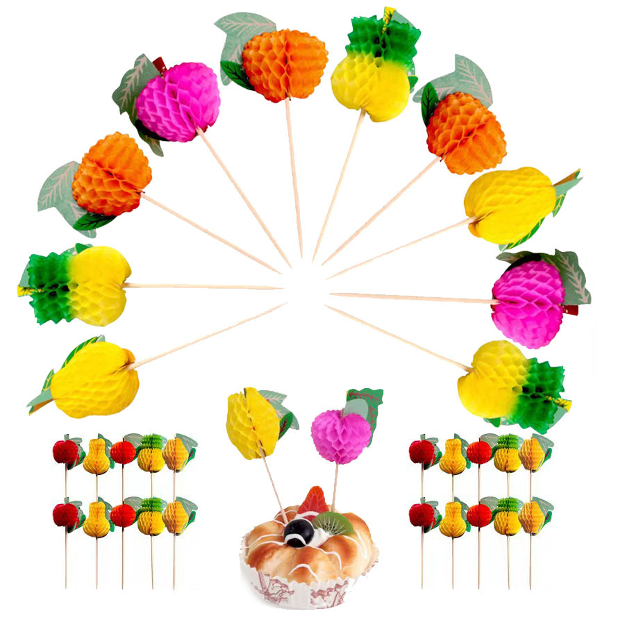 50 flamingo skewers, pineapple skewers, disposable fruit skewers, cold cocktails to decorate a Hawaiian party pic 42